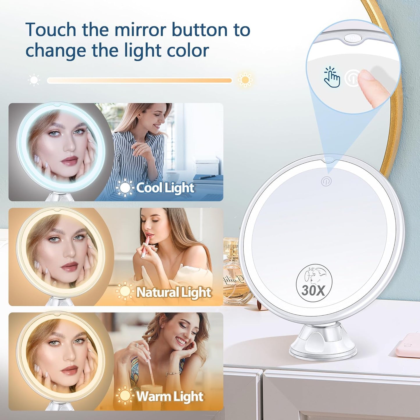 Electric LED Double Side Mirror