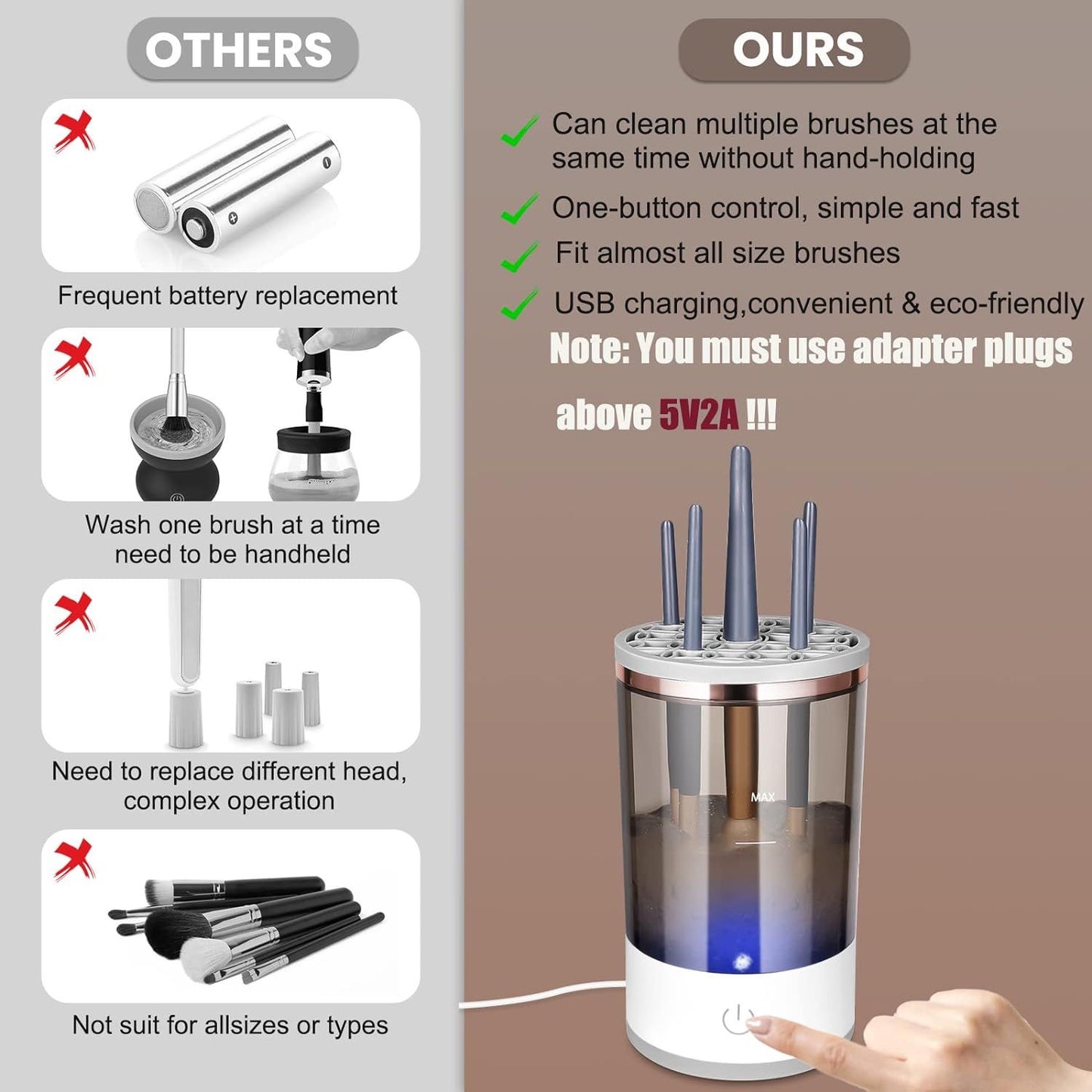Makeup brush cleaner