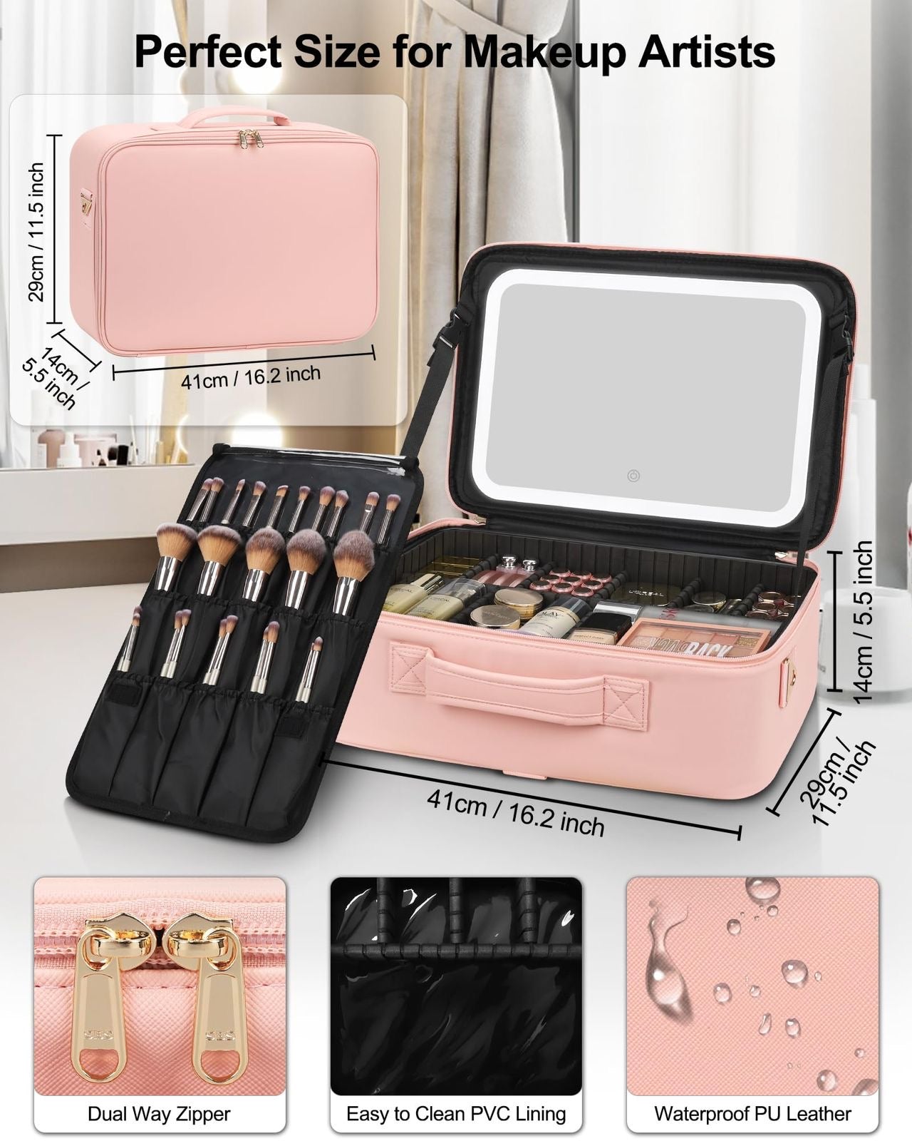 Led makeup mirror