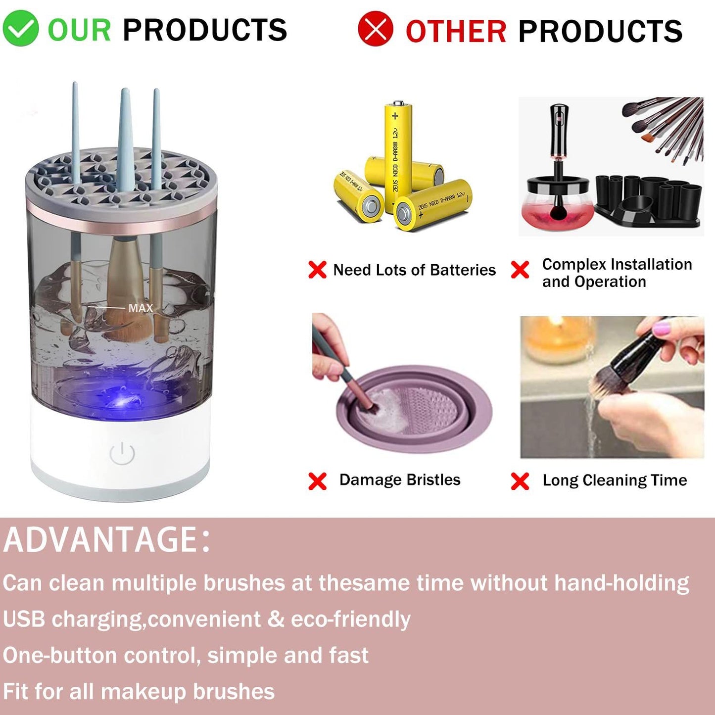 Makeup brush cleaner